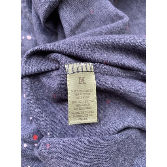 NWT Alternative Earth Racerback American Dot Hthr Navy Red Sleeveless Top Sz M - Picture 7 of 7